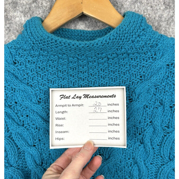 Vintage Michael Simon Womens Sweater One Size Cable‎ Knit Handmade Mock Neck 90s - Picture 9 of 9